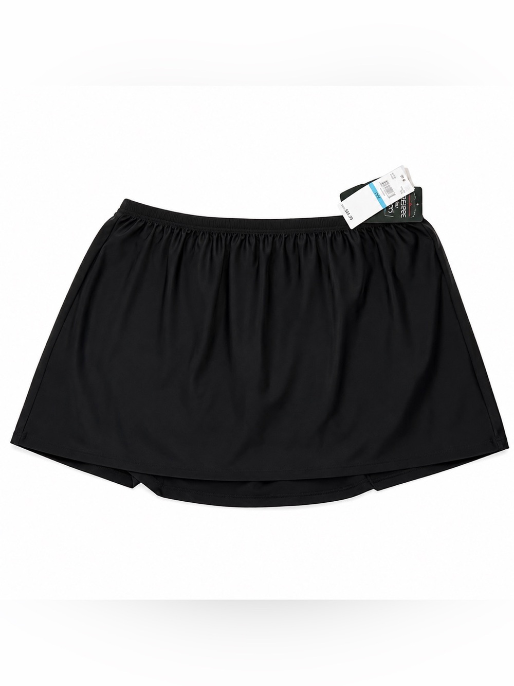 Island Escape Swim Skirt Women’s 20W Black Thigh Minimizer New Plus Size